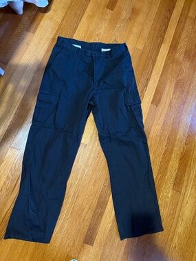 Dickies Black Cargo Pants with Side Pockets